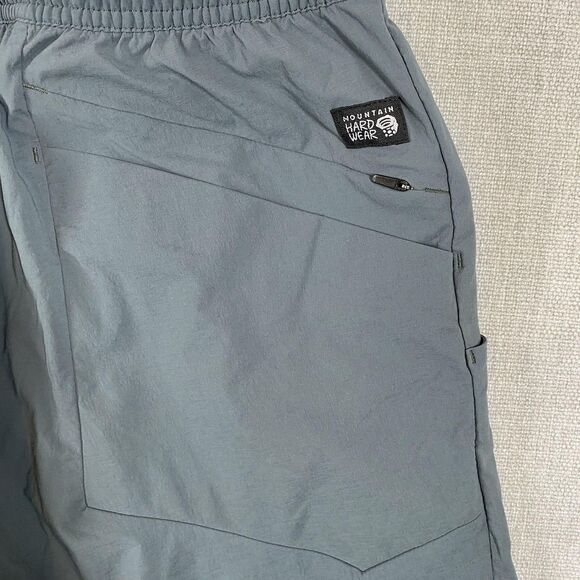 Mountain Hardwear Pants Mens Large Gray Nylon Stretch Drawstring Hiking OM9359 - Picture 10 of 13